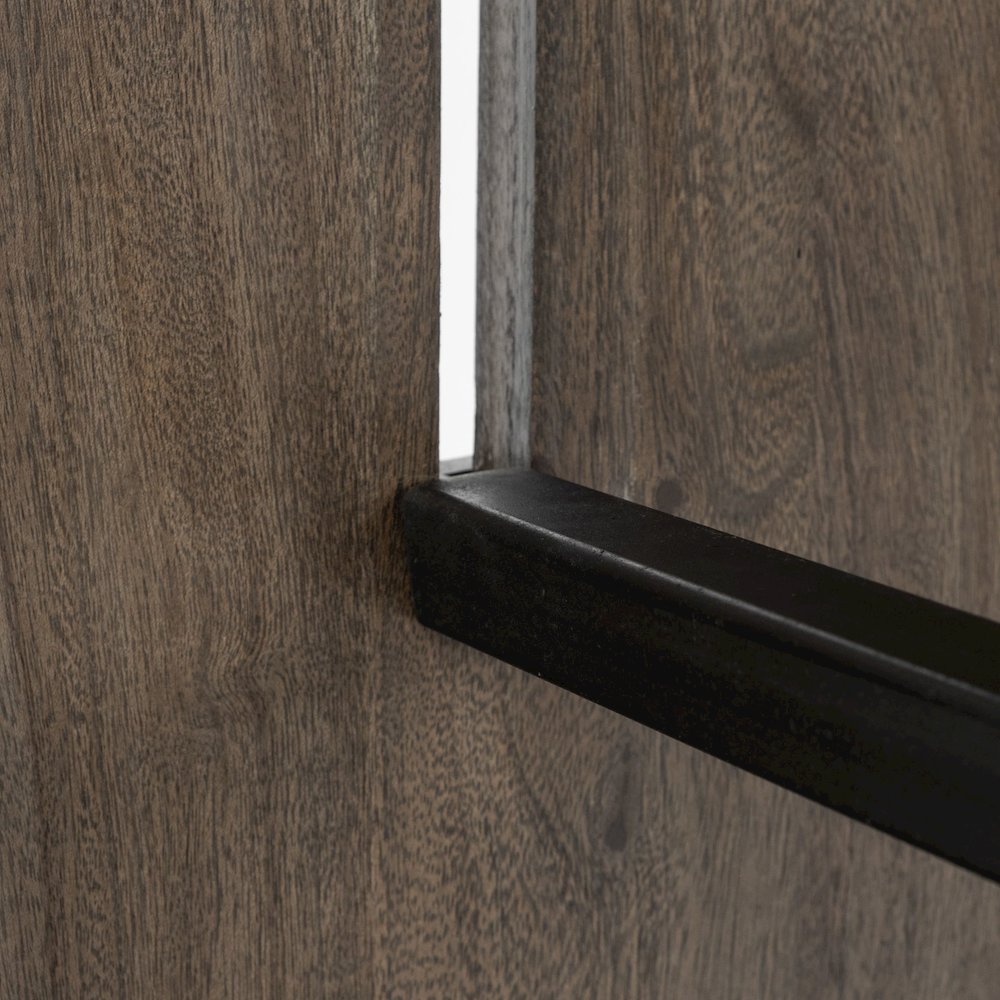Live-Edge Wooden Brown Console Table