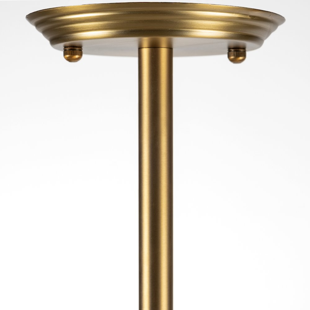 Glass Globe And Gold Metal Chandelier