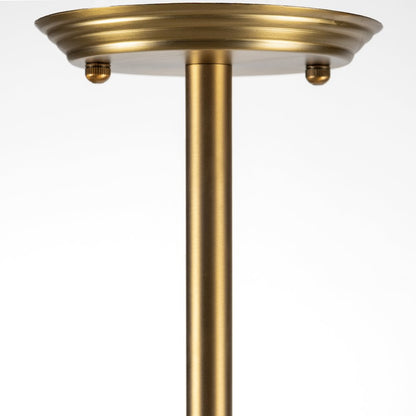 Glass Globe And Gold Metal Chandelier