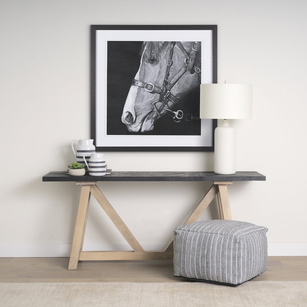 Melanie 17.0L x 17.0W x 30.5H White ShadeWhite Base Table Lamp