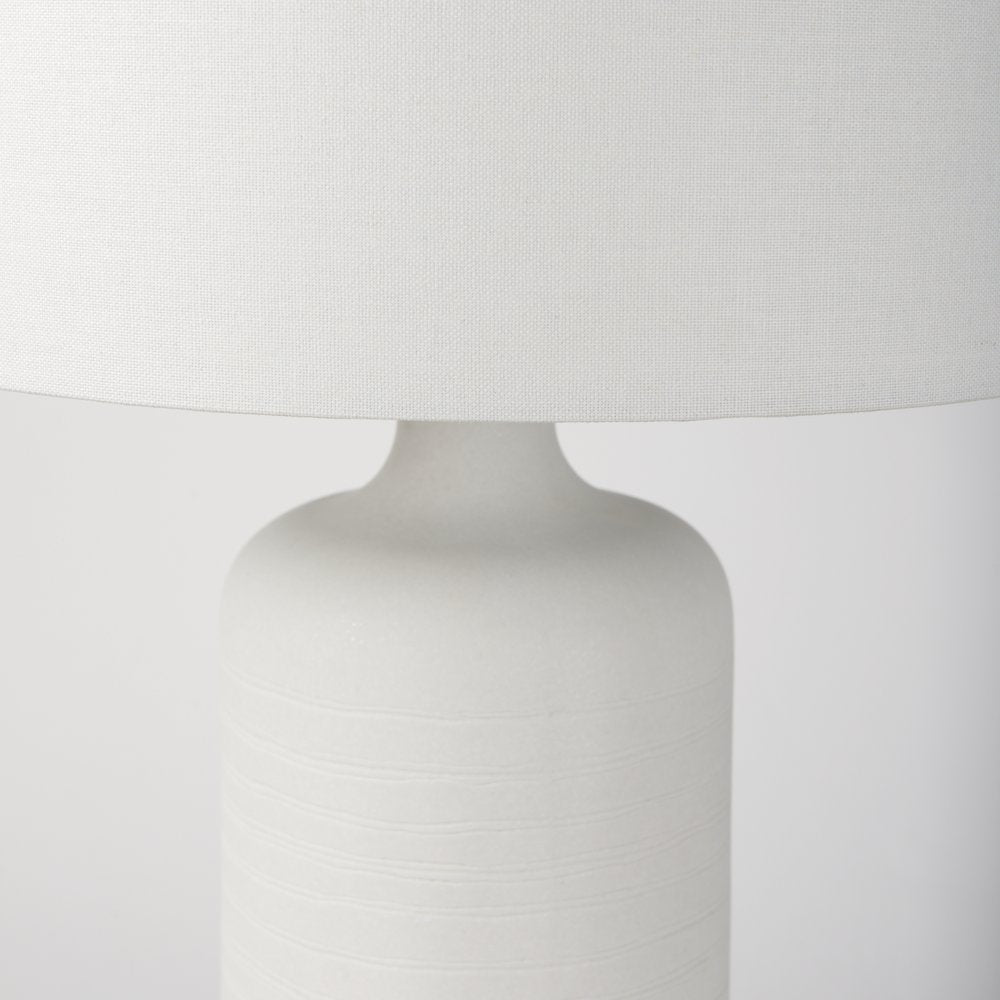 Melanie 17.0L x 17.0W x 30.5H White ShadeWhite Base Table Lamp