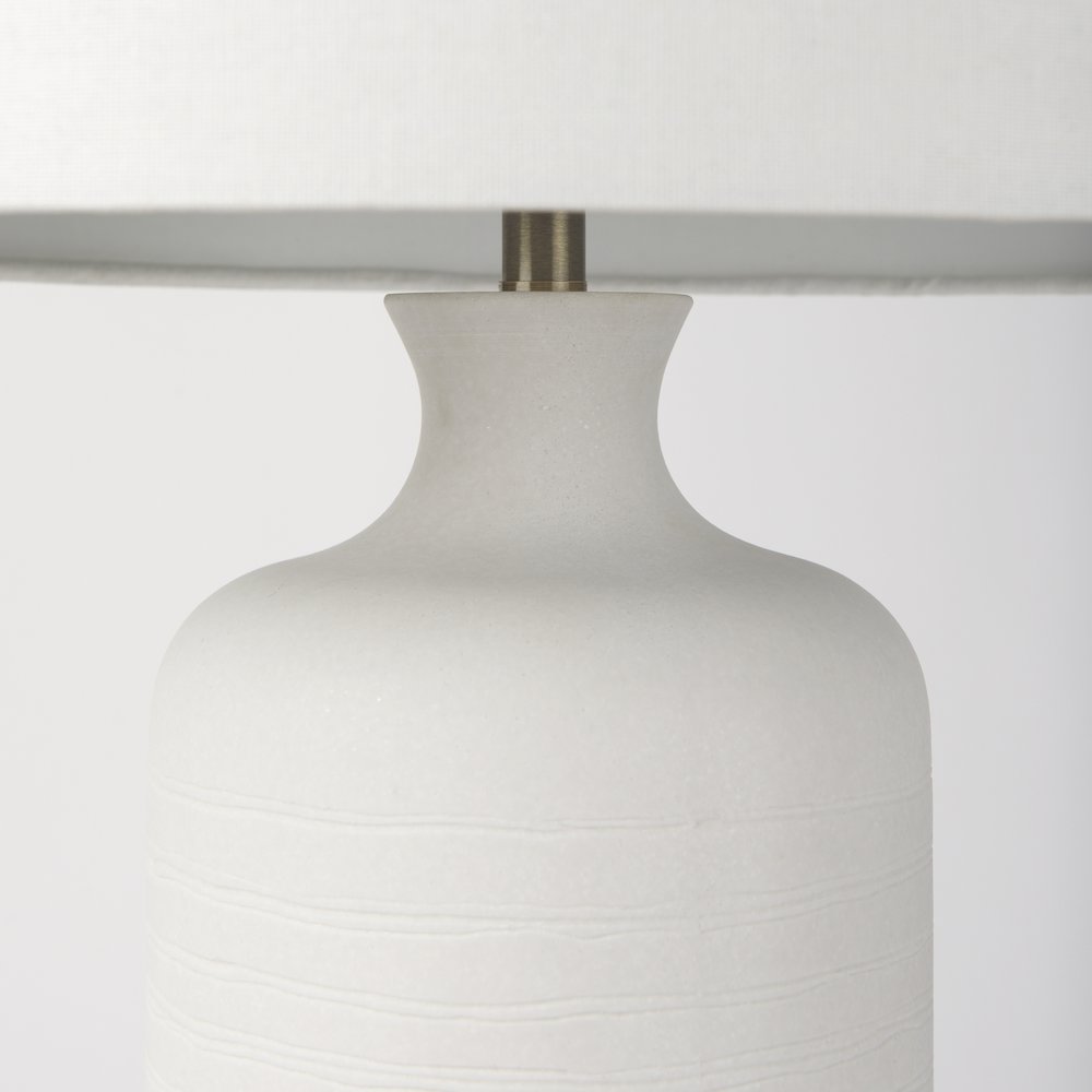 Melanie 17.0L x 17.0W x 30.5H White ShadeWhite Base Table Lamp