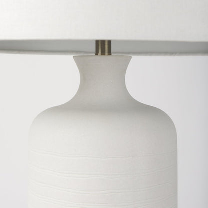 Melanie 17.0L x 17.0W x 30.5H White ShadeWhite Base Table Lamp