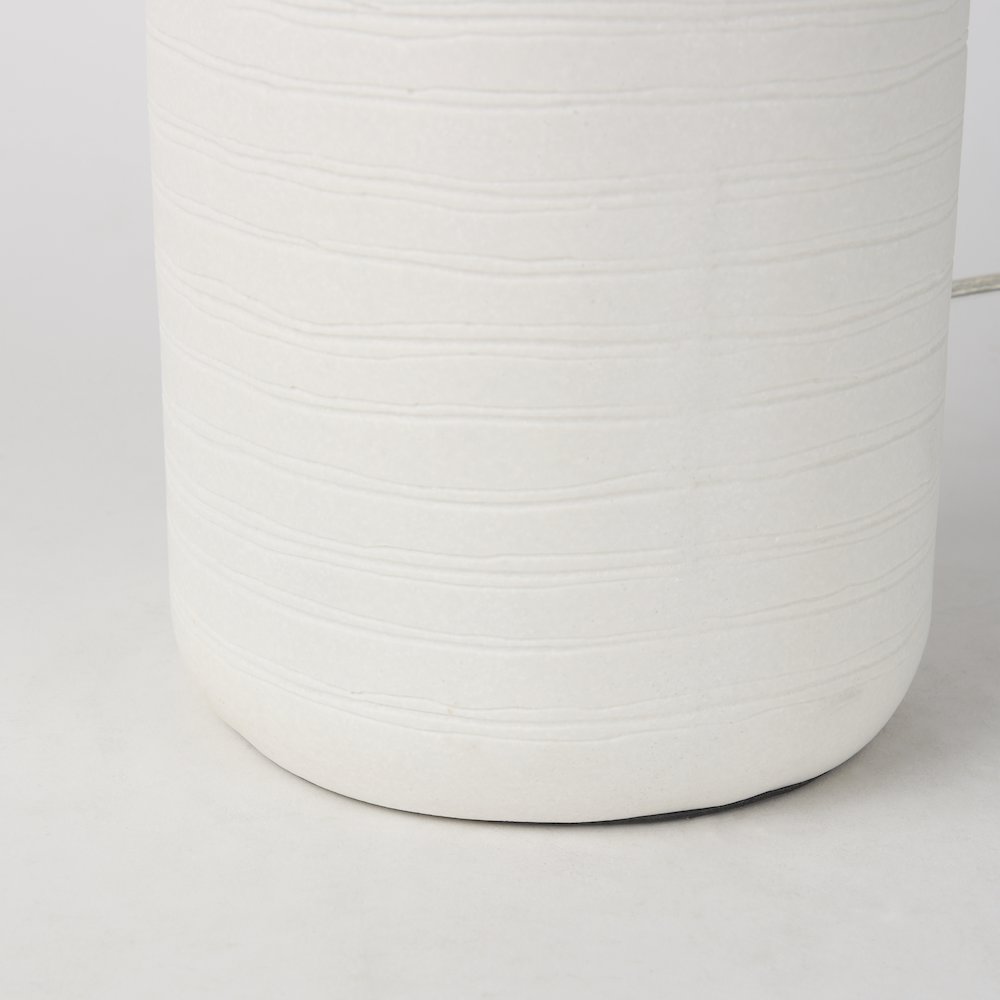 Melanie 17.0L x 17.0W x 30.5H White ShadeWhite Base Table Lamp