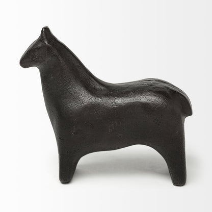 Sphynx 7L x 2W Black Cast Aluminum Horse Shaped Object
