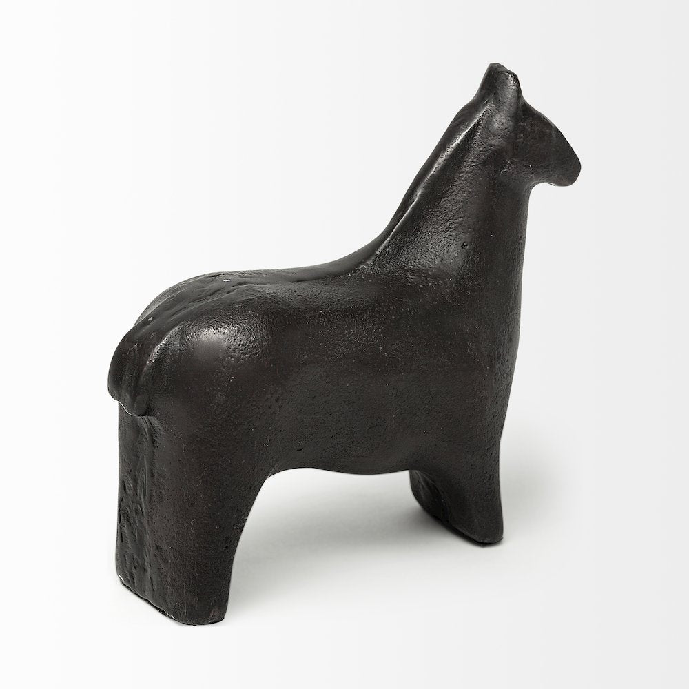 Sphynx 7L x 2W Black Cast Aluminum Horse Shaped Object