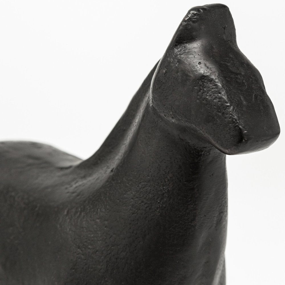 Sphynx 7L x 2W Black Cast Aluminum Horse Shaped Object