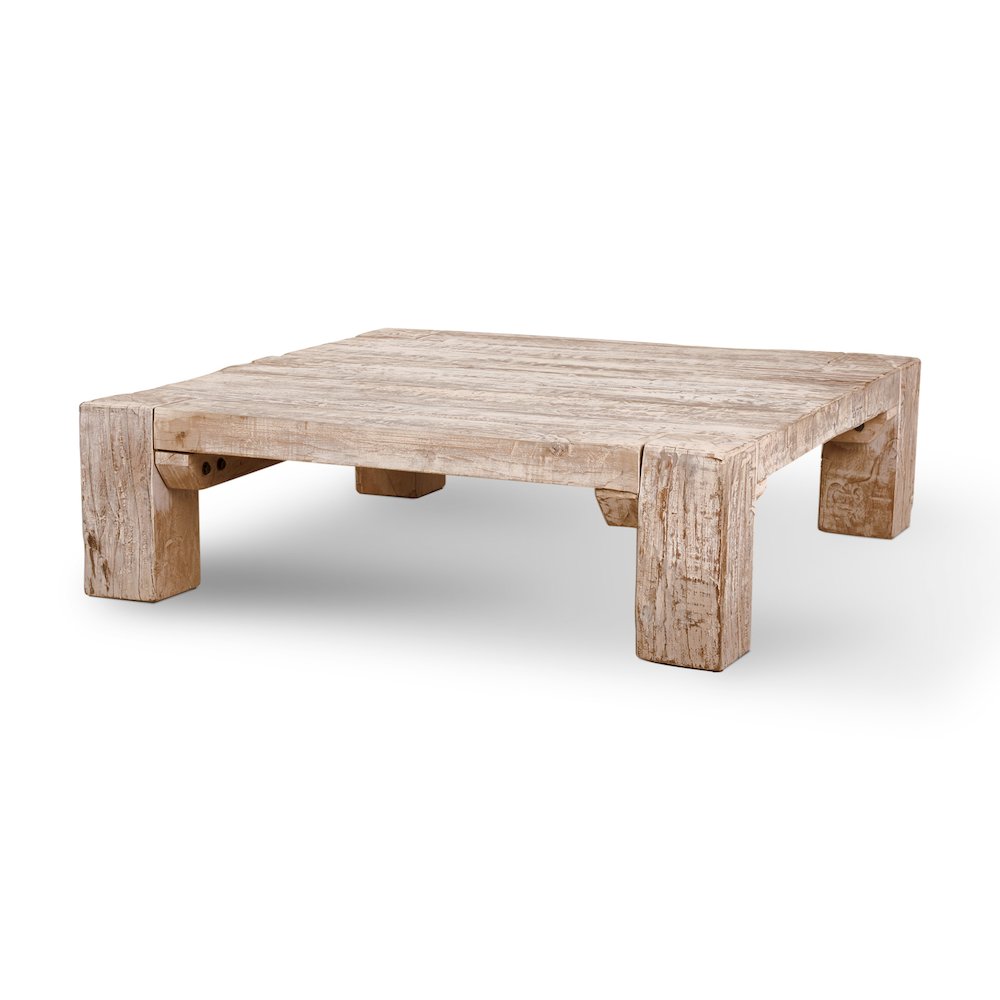 48X48 Square Reclaimed Solid Wood Coffee Table