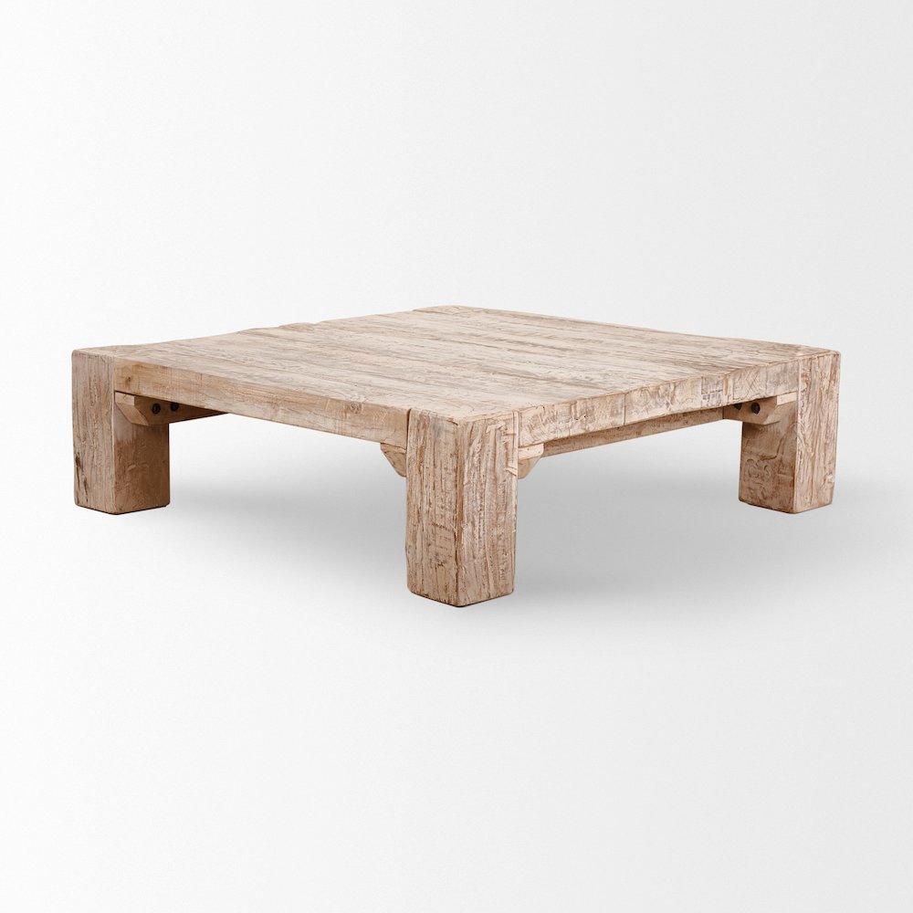48X48 Square Reclaimed Solid Wood Coffee Table
