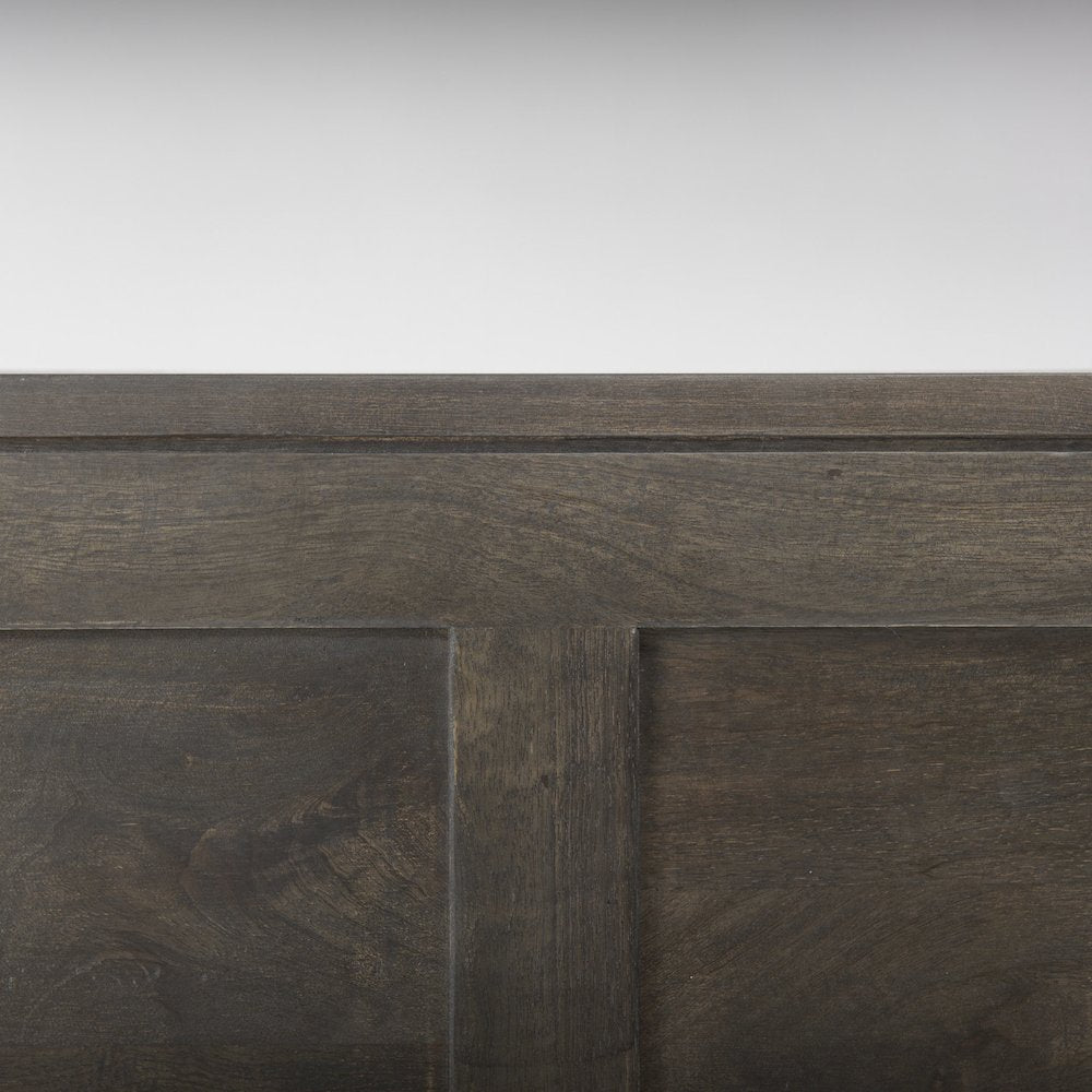 Darwin 80x17.5 Brown Solid Wood Gold Metal Base 4 Cabinet Door Sideboard