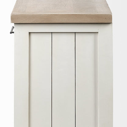 Fairview ISolid Wood Brown Top & White Frame 4 Cabinet Door Sideboard