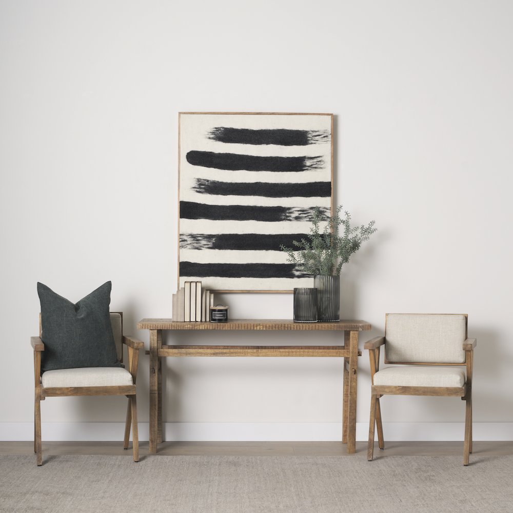 Cream Fabric Wrap Medium Brown Wooden Frame Dining Chair