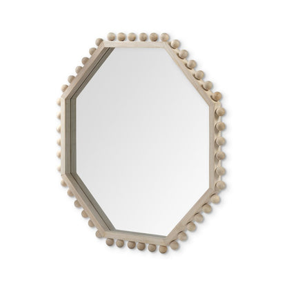 Torquay 33L x 33H Natural Wood Octagon Frame Mirror