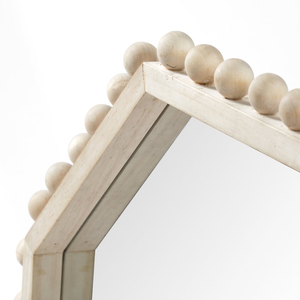 Torquay 33L x 33H Natural Wood Octagon Frame Mirror