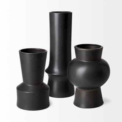 Laforge Black Ceramic Vase