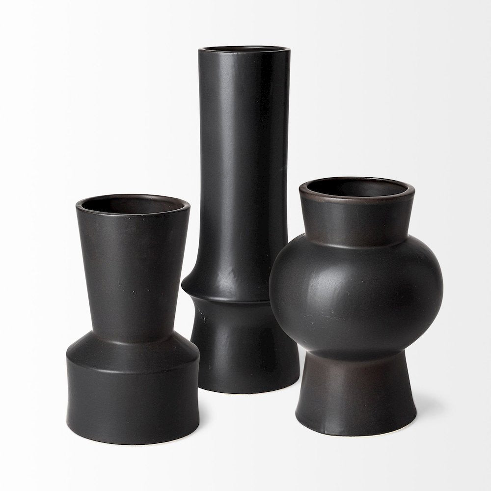 Laforge IBlack Ceramic Vase