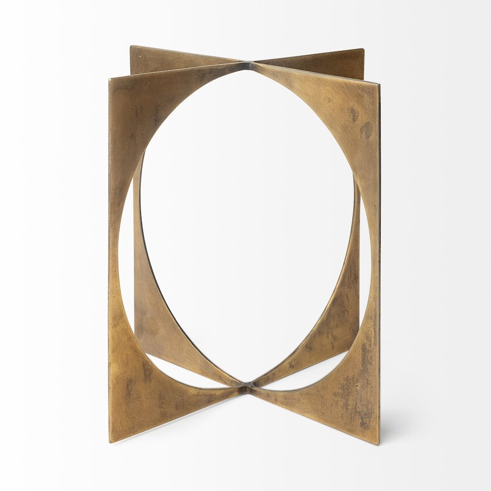 Lima (Large) 10L x 10W Gold Geometric Decorative Object