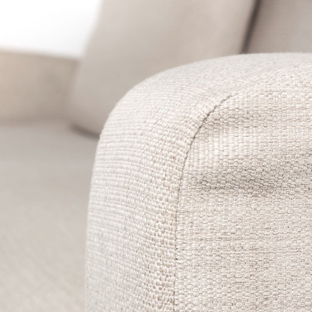 Denly 92.5 X 38.25 X 34.5  Beige Slipcover Three Seater Sofa