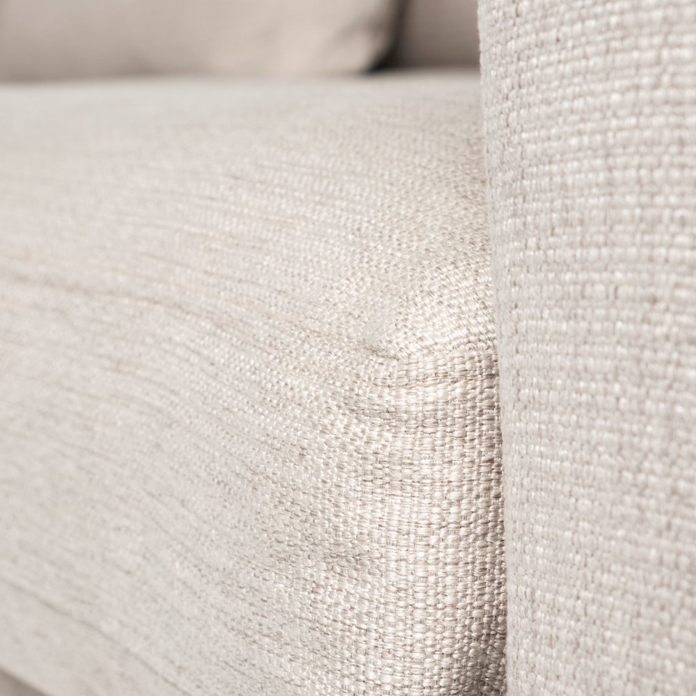 Denly 92.5 X 38.25 X 34.5  Beige Slipcover Three Seater Sofa