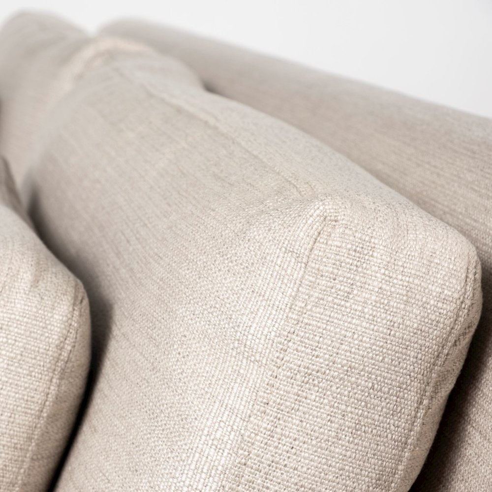 Denly 92.5 X 38.25 X 34.5  Beige Slipcover Three Seater Sofa