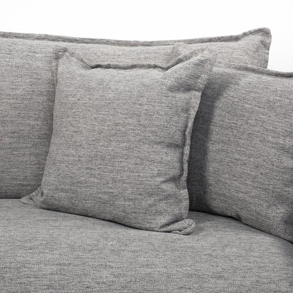 Roy Castlerock Gray Upholstered and Brown Wood Frame Arm Chair