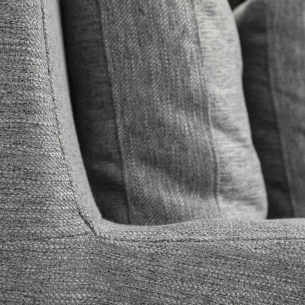 Denly 92" Casterock Gray Slipcover Three Seater Sofa
