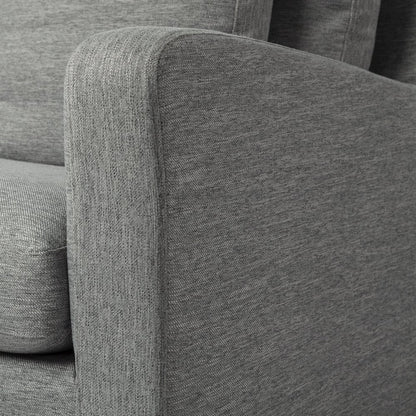Denly 92" Casterock Gray Slipcover Three Seater Sofa
