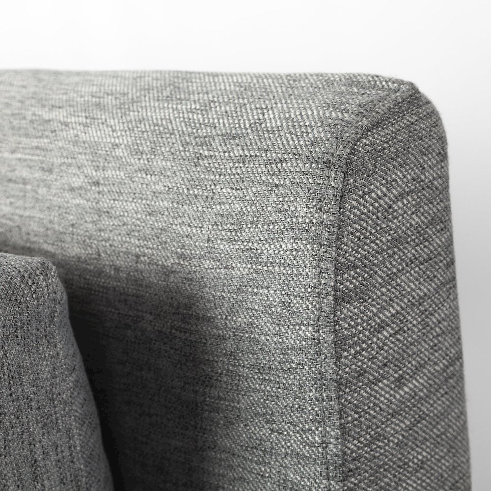 Denly 92" Casterock Gray Slipcover Three Seater Sofa