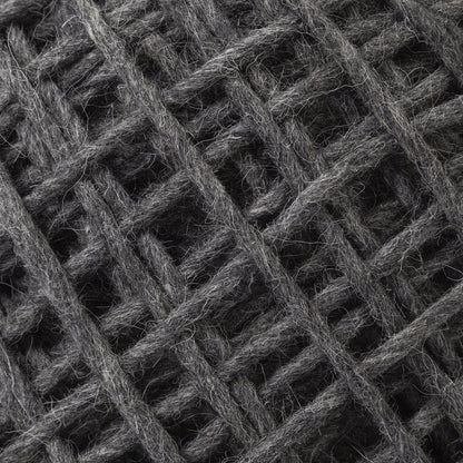 Allium Dark Gray Handwoven Wool Cylindrical Pouf