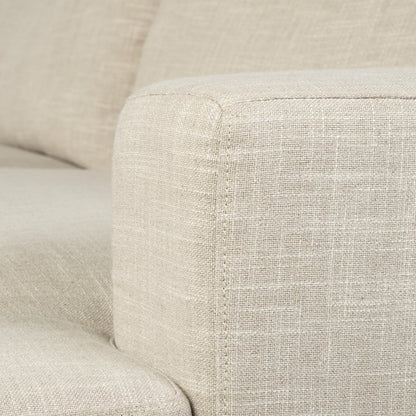 Colburne 95" Beige Upholstered Three Seater Sofa