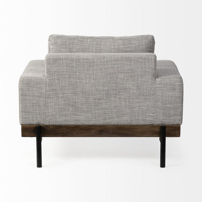 Colburne Gray Fabric Wood and Iron Frame Accent Chair