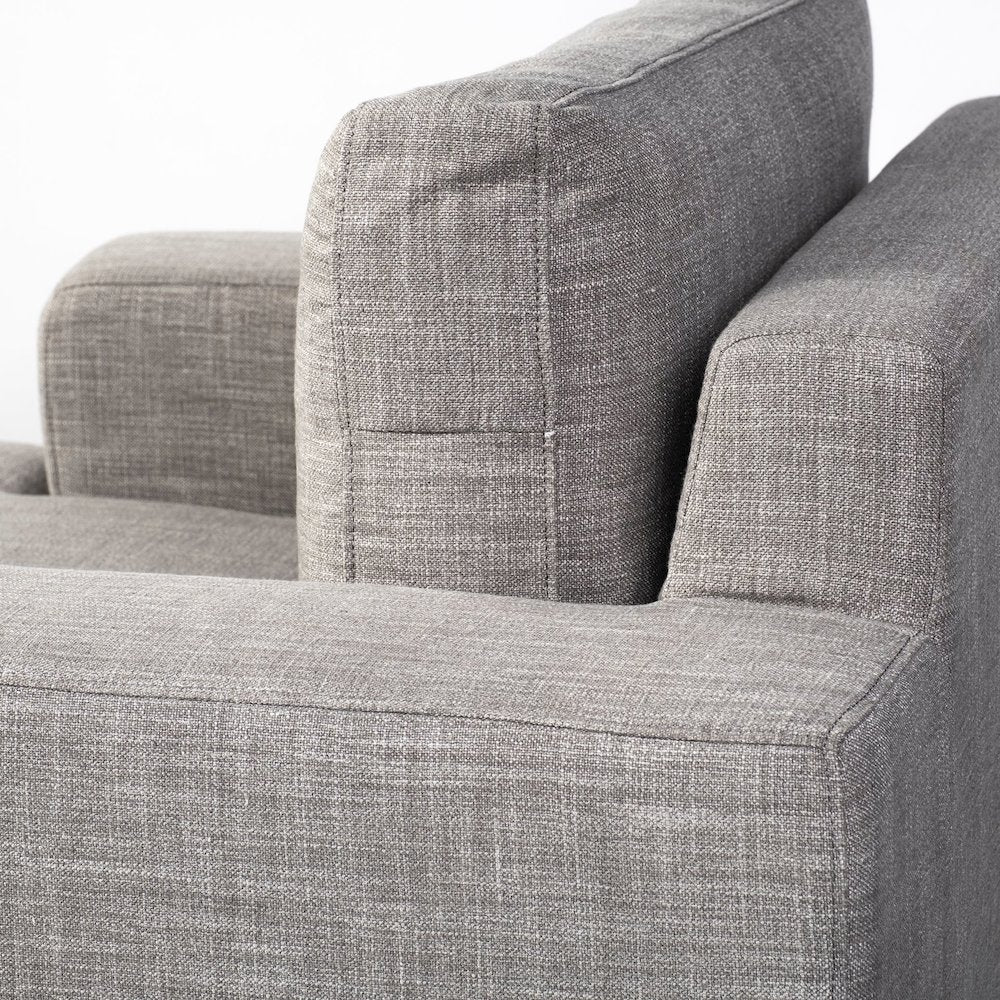 Colburne Gray Fabric Wood and Iron Frame Accent Chair