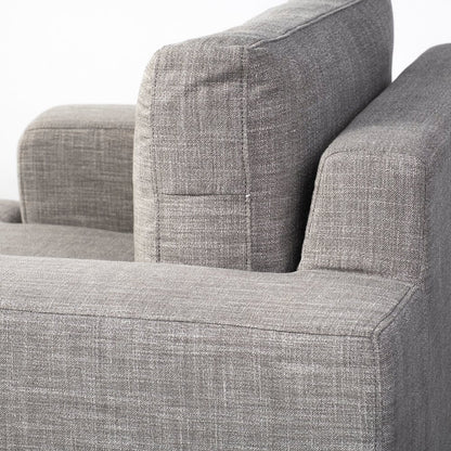 Colburne Gray Fabric Wood and Iron Frame Accent Chair