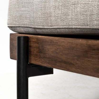 Colburne Gray Fabric Wood and Iron Frame Accent Chair