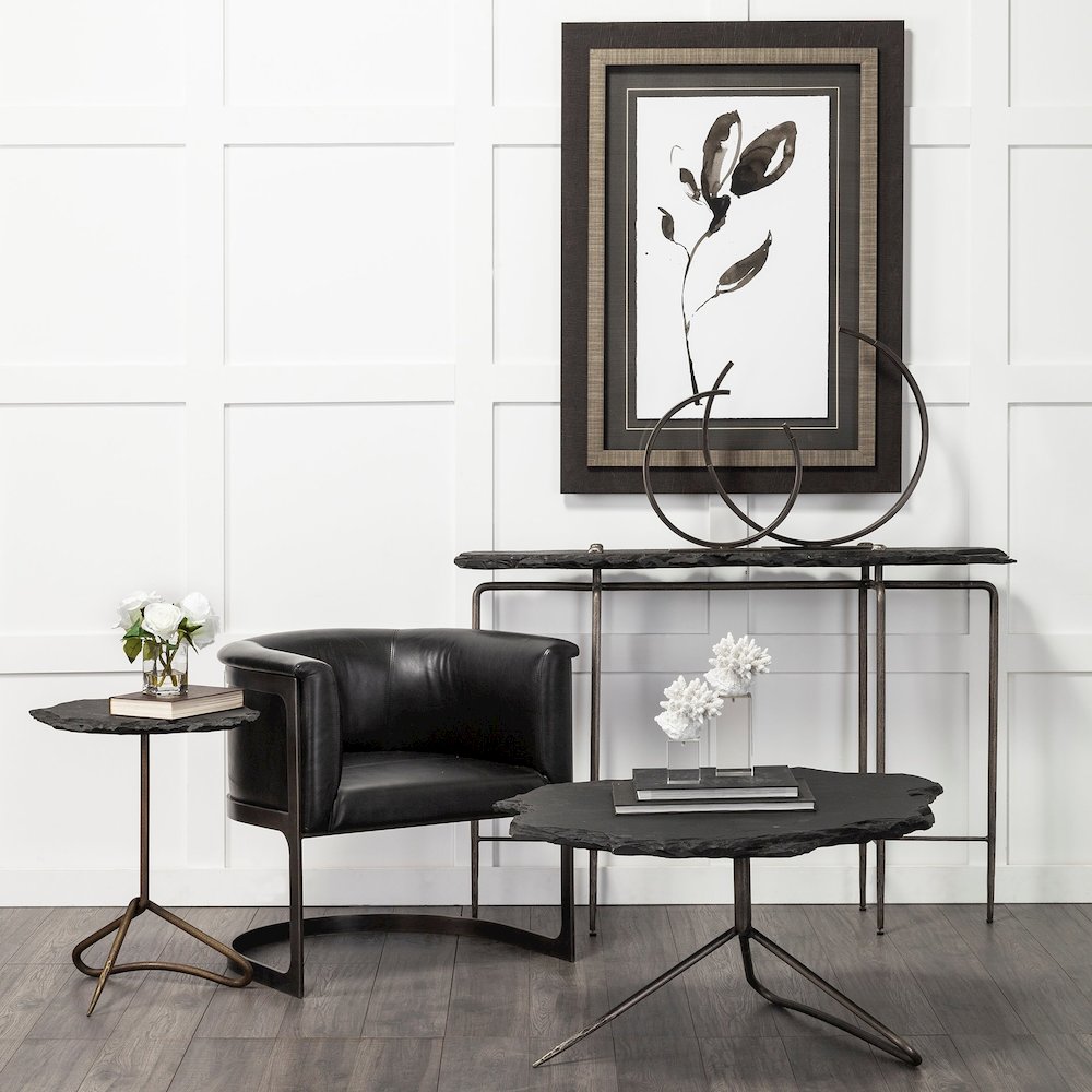 Taj (Large) 21L x 3W Black Broken Halo Decorative Object