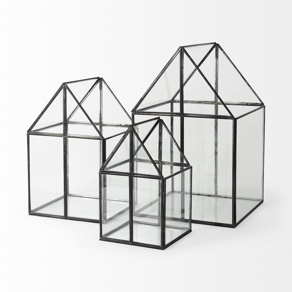 (Medium) 8L X 8W X 13H Hut Terrariumglass Base
