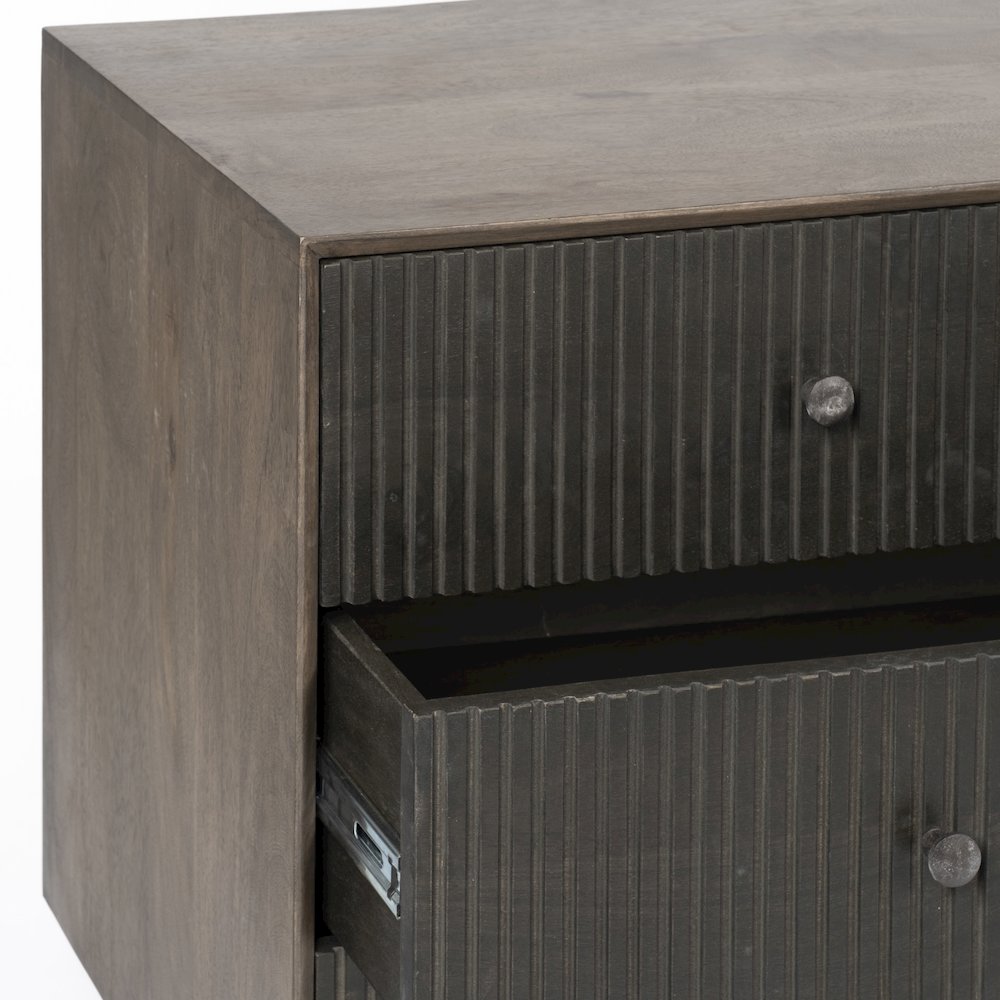 Grace 70Wx18.5Lx31.25H Two-Tone Brown Solid Wood 6 Drawer Sideboard