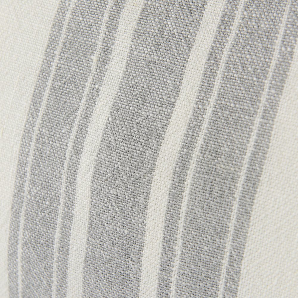 22 X 22 Cream With Gray Stripes Decorative Pillow Cover