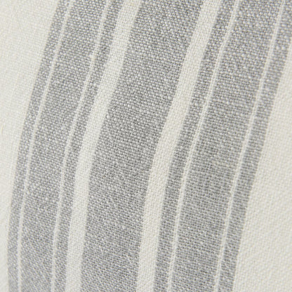 22 X 22 Cream With Gray Stripes Decorative Pillow Cover