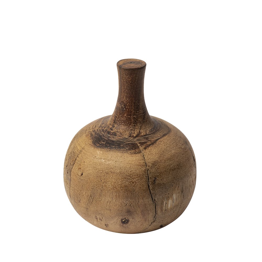 Afra Medium Solid Wood Vase Shaped Decorative Object