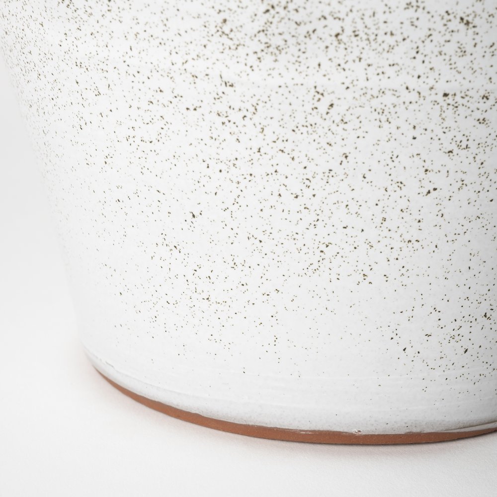 Julian Large Glossy White Ceramic Spoked Vase