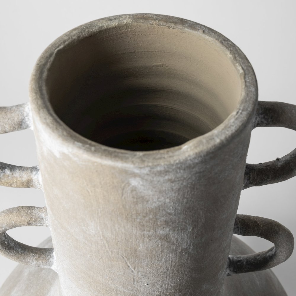 Sherry Rustic Brown Tall Neck Ceramic Vase