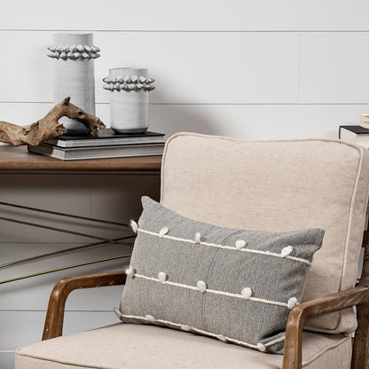Farmhampton Small Gray Spoked Ceramic Vase
