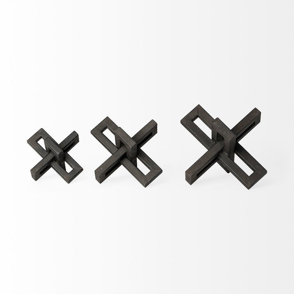 Aleph (Set of 3) Black Metal Small Medium & Large Jacks