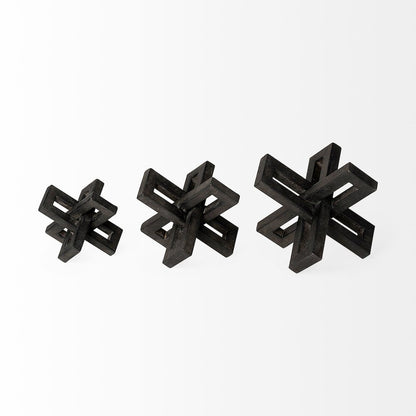 Aleph (Set of 3) Black Metal Small Medium & Large Jacks