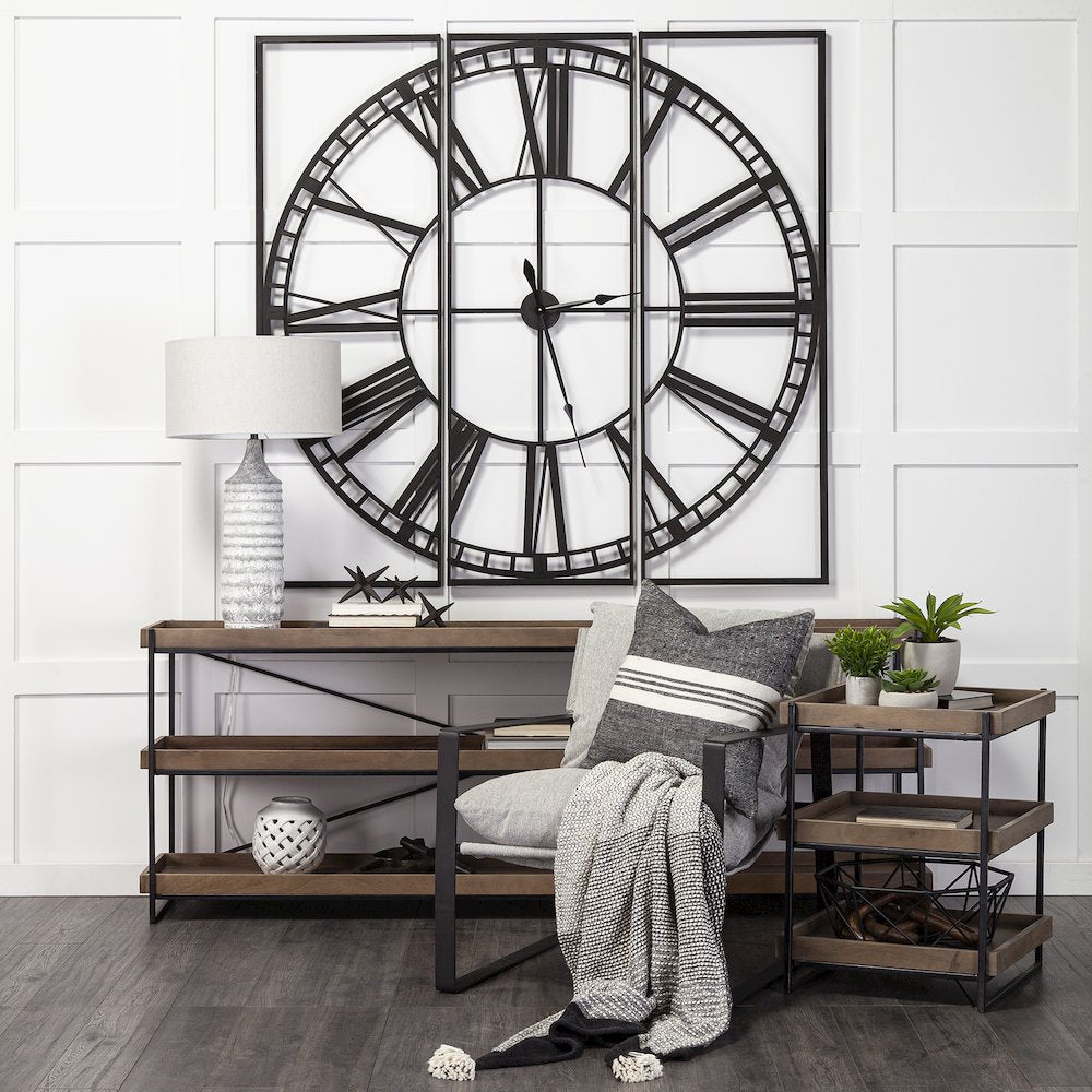 Frost Gray With Metal Frame Sling Accent Chair