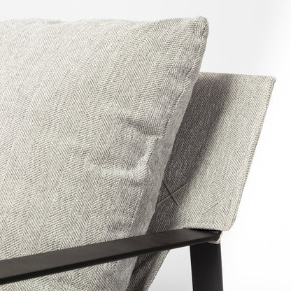 Frost Gray With Metal Frame Sling Accent Chair