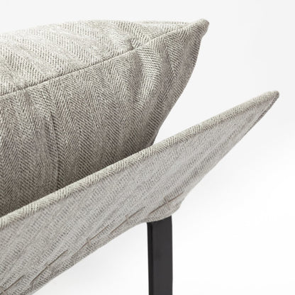Frost Gray With Metal Frame Sling Accent Chair