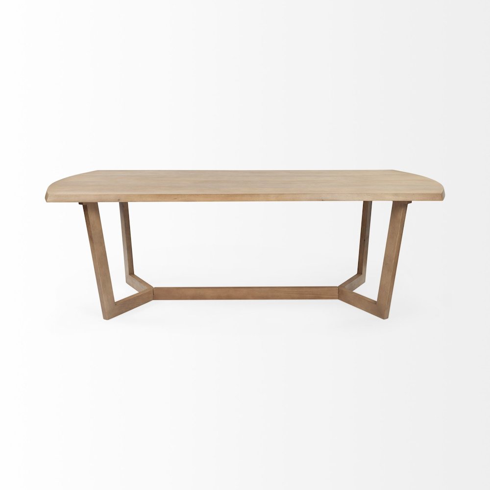 Denver 91.5x38 Rectangular Brown Solid Wood Top & Base Dining Table