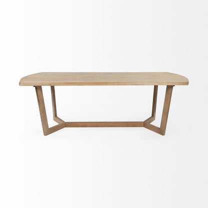 Denver 91.5x38 Rectangular Brown Solid Wood Top & Base Dining Table